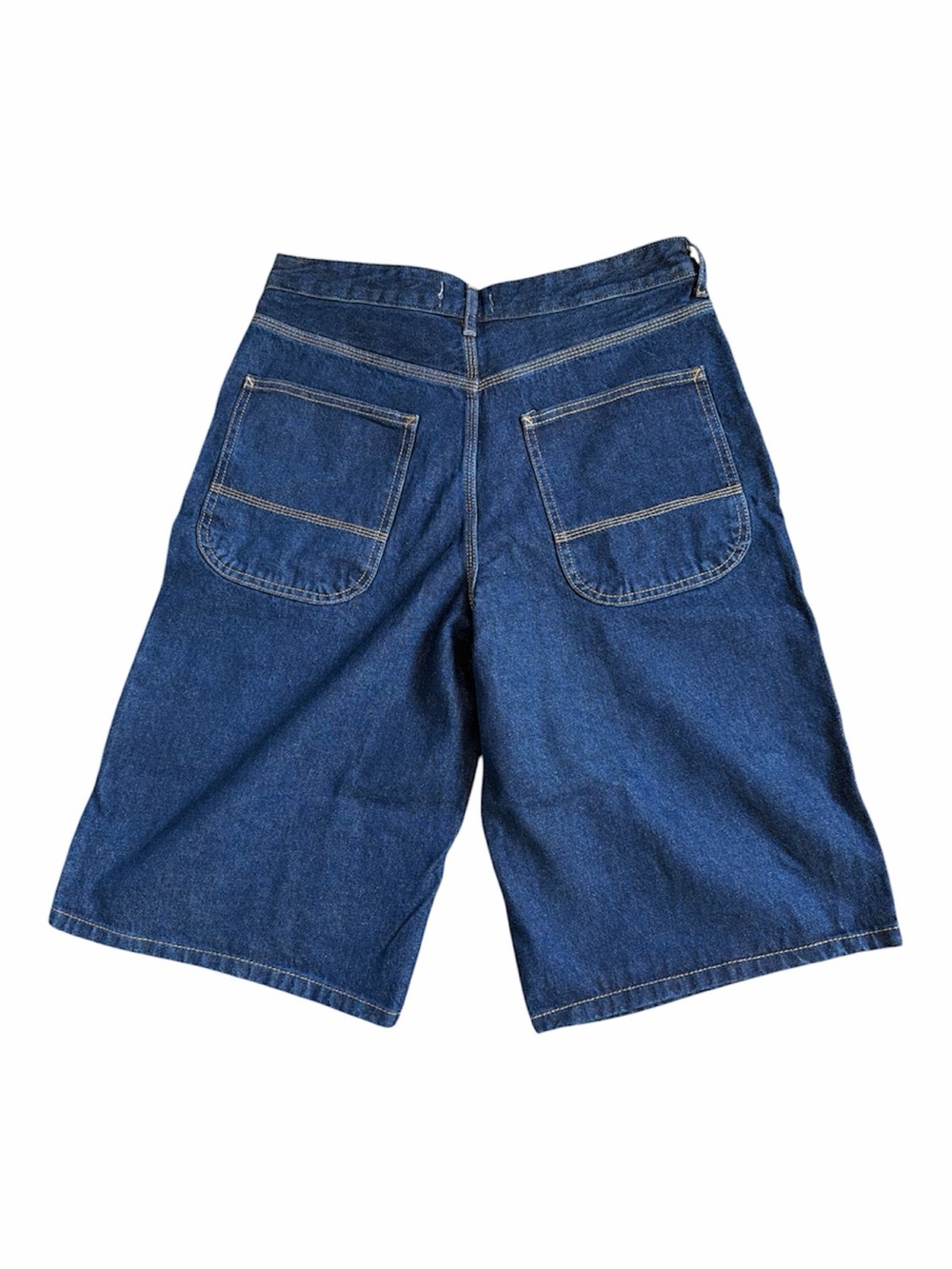 We the Free Jorts Wide Leg L Blue Wash Bermuda Denim Shorts 100% Cotton NWOT - Picture 3 of 8